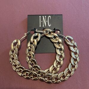 INC - Macy’s Gold Hoop Chain Link Earring